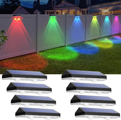 Atmospheric Solar Fence and Wall Lights, 8-Pack