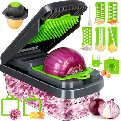 12-in-1 Vegetable Slicer – Kitchen Cutter and Chopper
