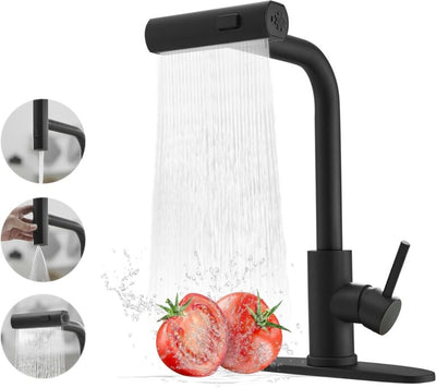 3-in-1 Waterfall Kitchen Faucet – Stainless Steel