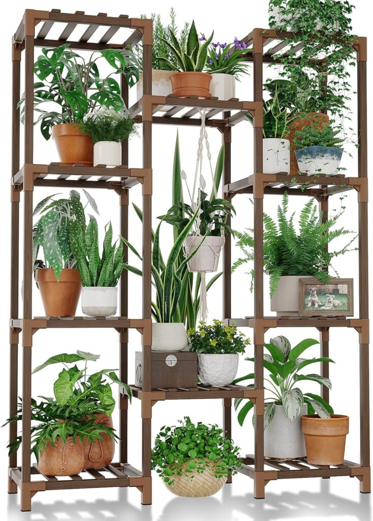 Multi-Tier Wooden Plant Stand – Indoor and Outdoor Use