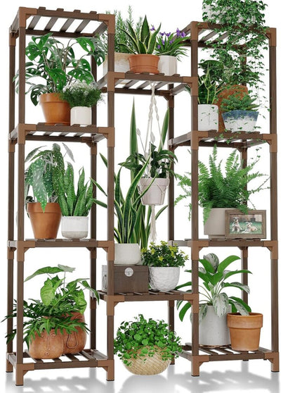 Multi-Tier Wooden Plant Stand – Indoor and Outdoor Use
