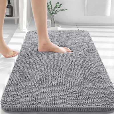 Chenille Bath Mat – Soft, Absorbent, Non-Slip