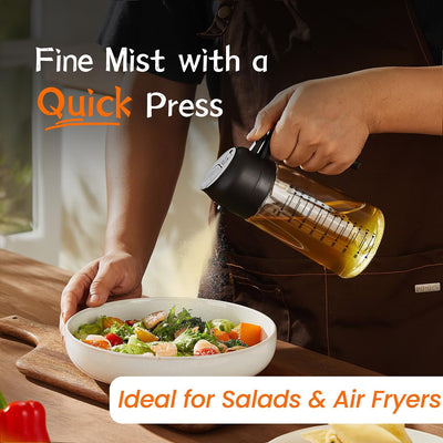 2-in-1 Glass Oil Sprayer and Dispenser – Kitchen Bottle
