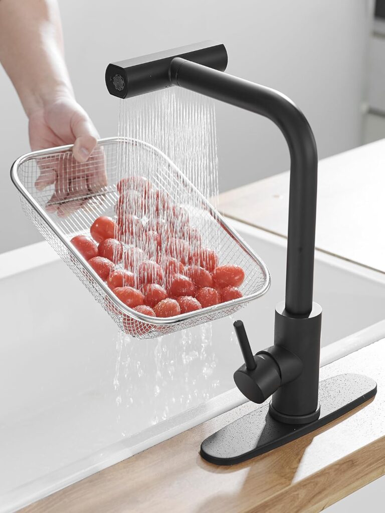 3-in-1 Waterfall Kitchen Faucet – Stainless Steel