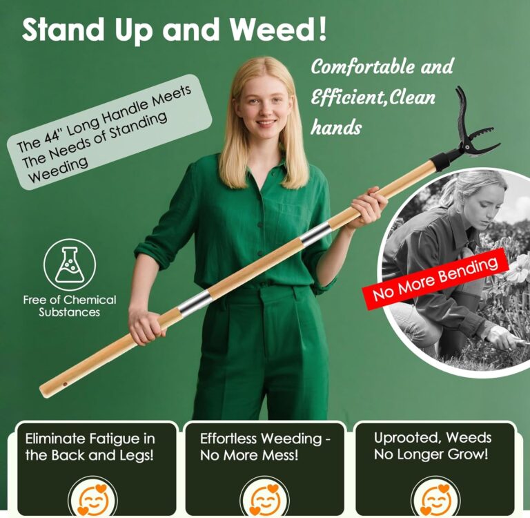 Standing Weeder with Bamboo Handle – Garden Tool