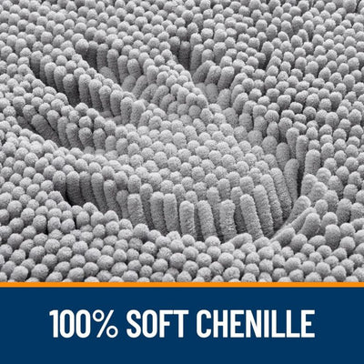 Chenille Bath Mat – Soft, Absorbent, Non-Slip