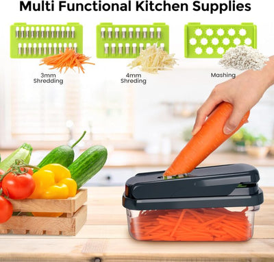 12-in-1 Vegetable Slicer – Kitchen Cutter and Chopper