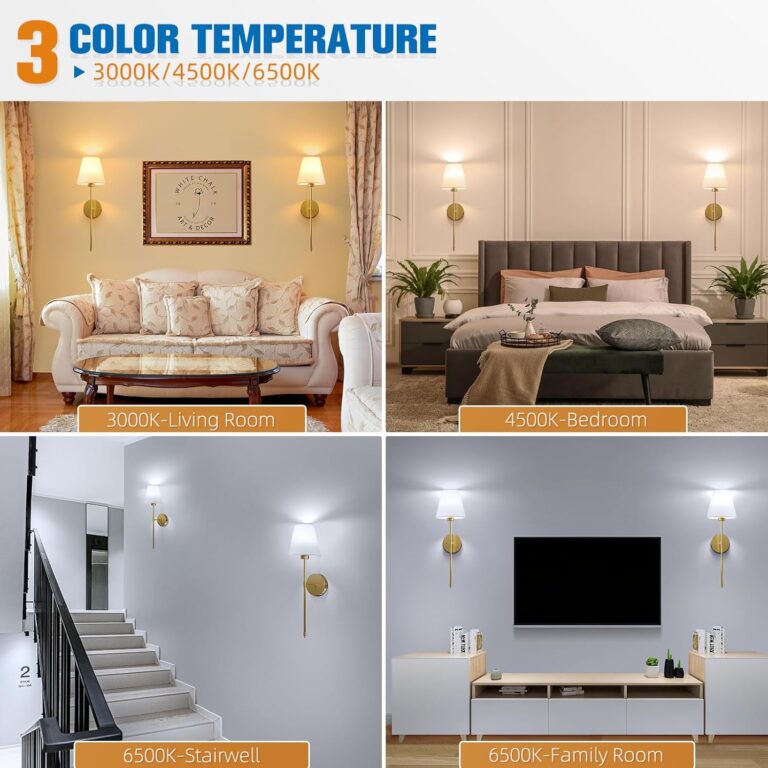 Wireless Wall Lamp Set, 2 Pieces – Rechargeable with Remote Control