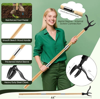 Standing Weeder with Bamboo Handle – Garden Tool