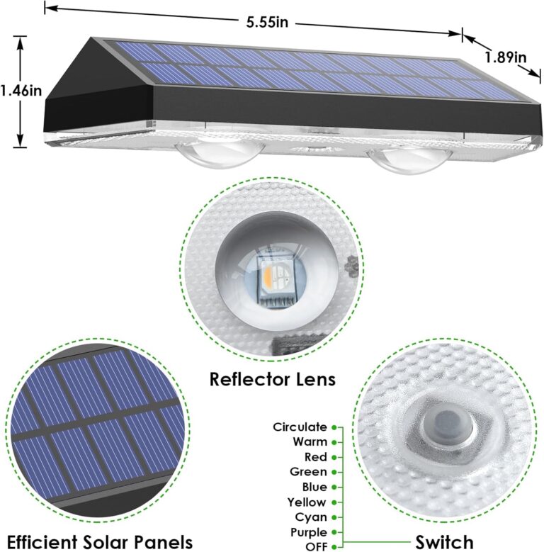 Atmospheric Solar Fence and Wall Lights, 8-Pack