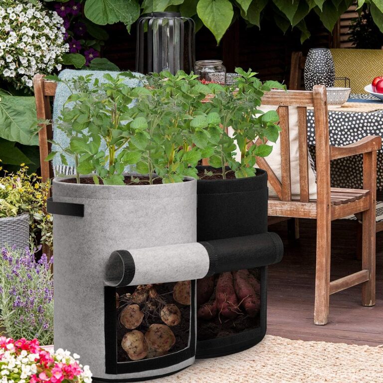 Fabric Grow Bags 38L – Plant Planters with Harvest Window