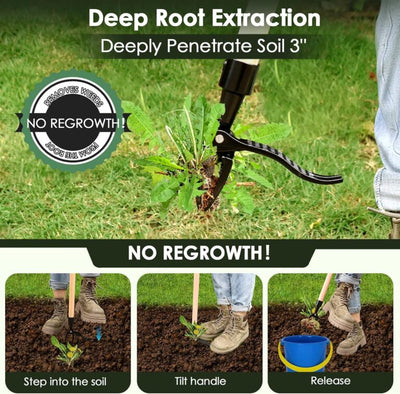 Standing Weeder with Bamboo Handle – Garden Tool