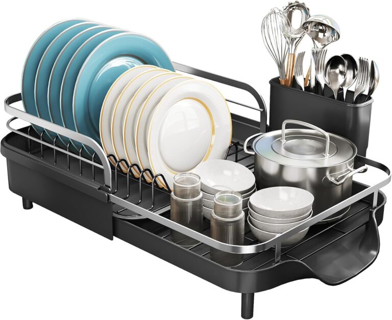 Modern Extendable Dish Rack – Kitchen Counter Organizer