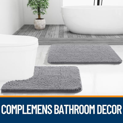 Chenille Bath Mat – Soft, Absorbent, Non-Slip
