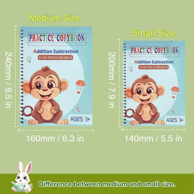 Kids Practice Book 4-Piece Set – Reusable Writing Sheets